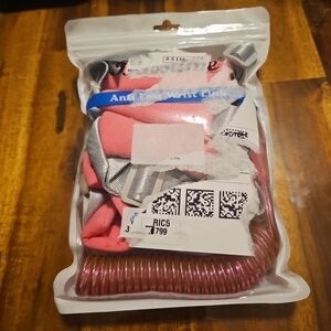 Pink and Gray Dog Leash